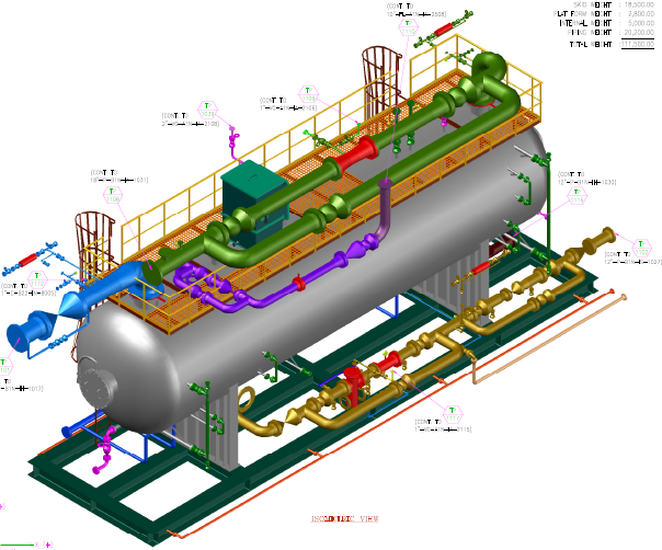 (3D Modeling) of 3Phase separator and Cyclone Separator Package ONGC,INDIA